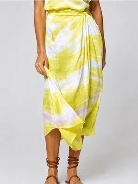 Young Fabulous and Broke Savanna Twist Tie Dye Skirt L